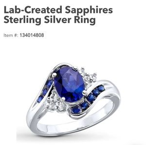 Key Jewelers Sapphire Sterling Silver Ring